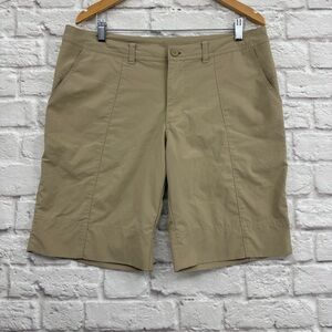 Patagonia Women's 14 Inter-Continental Bermuda Hiking Shorts Khaki DWR Finish